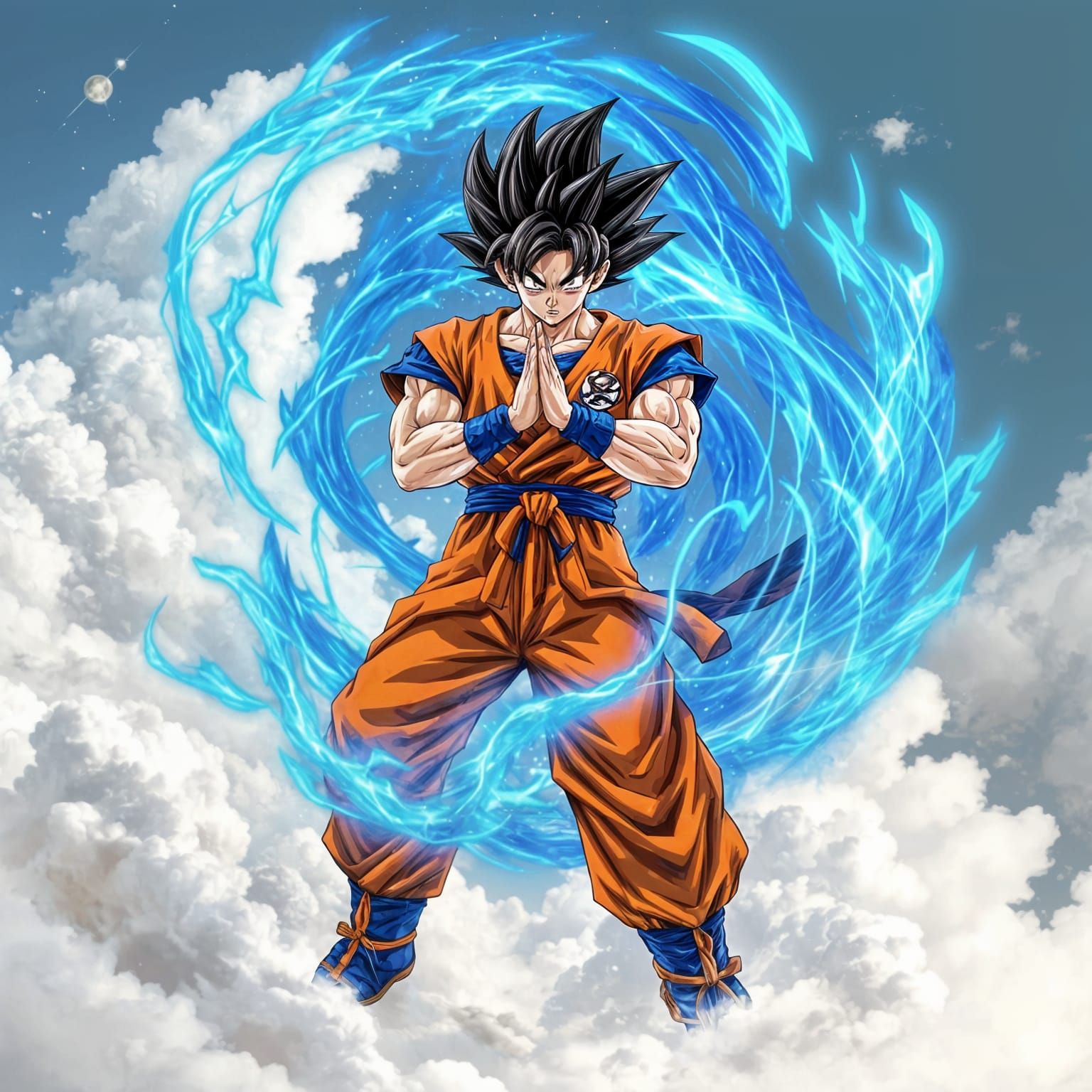 Goku, a Legendary Superhero in Epic Pose