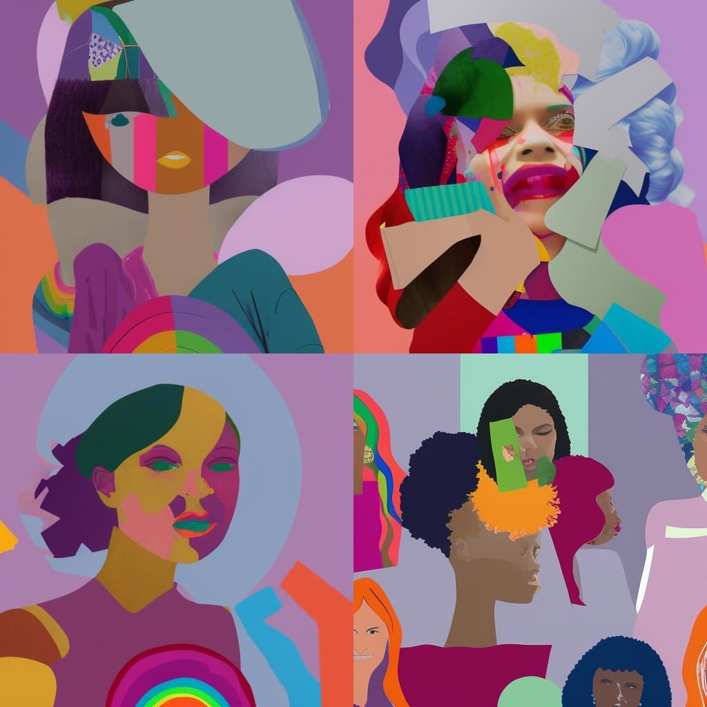 Rainbow Flag Collage of Inspirational Women