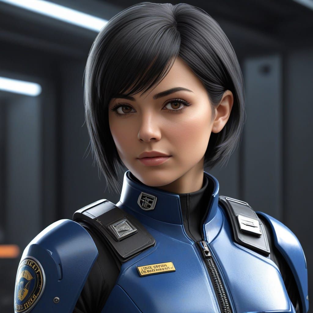 Scifi police girl...