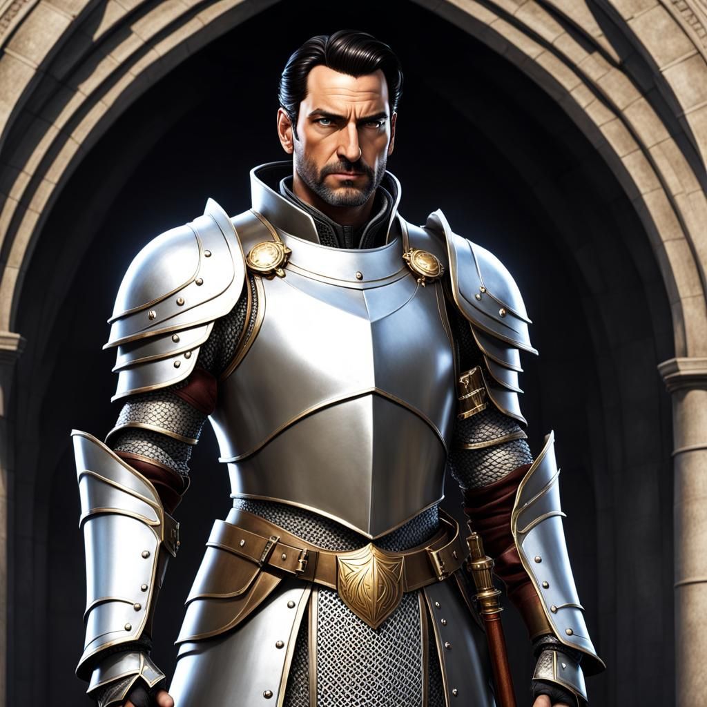 Human male cleric full body