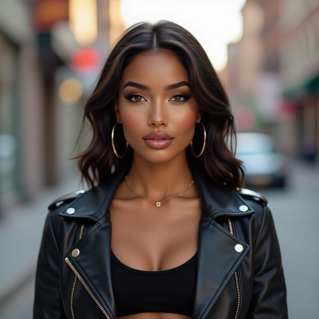 African Woman in Street-Luxe Style