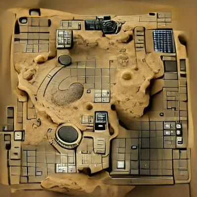 Sci-Fi Desert Bunker Battlemap for Tabletop Gaming