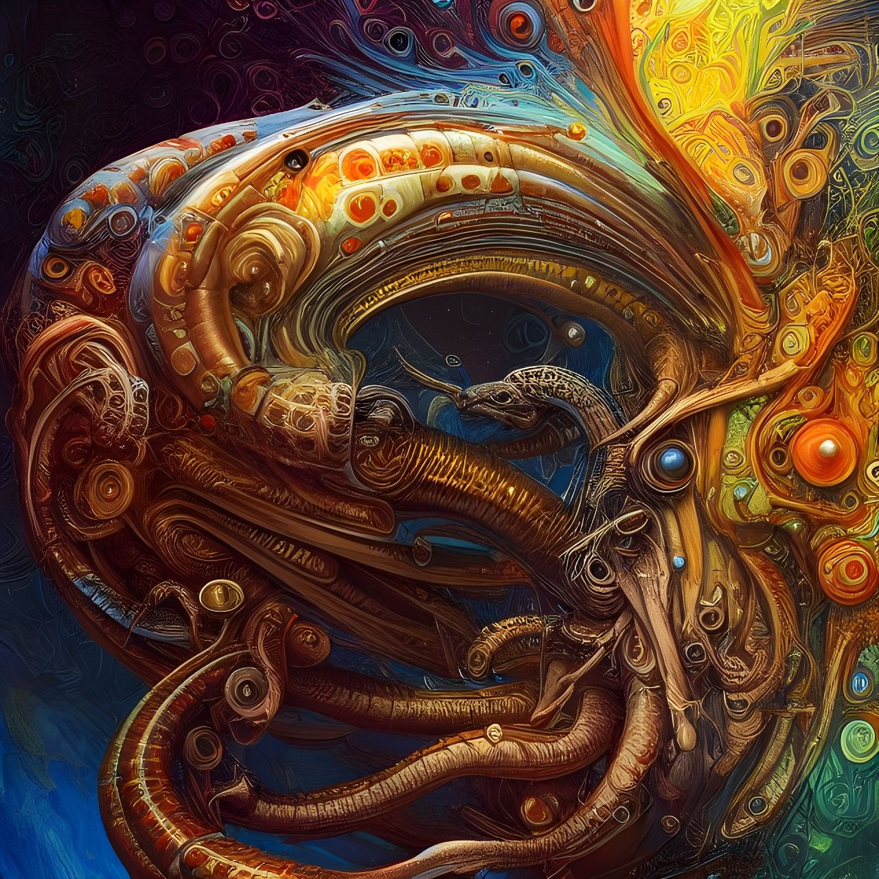 Liquid Centipede with Organic 3D Cymatics