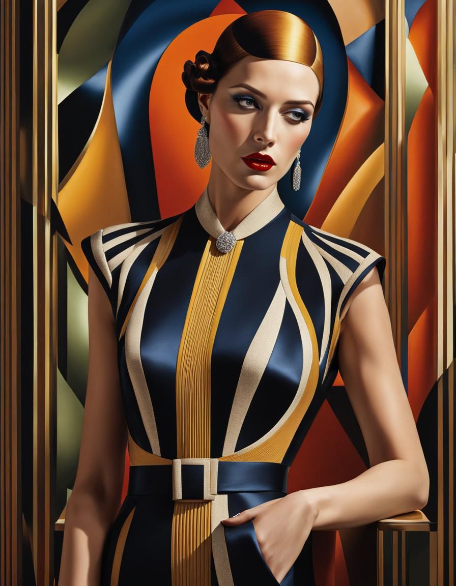 Colorful Art Deco High Fashion in VRay