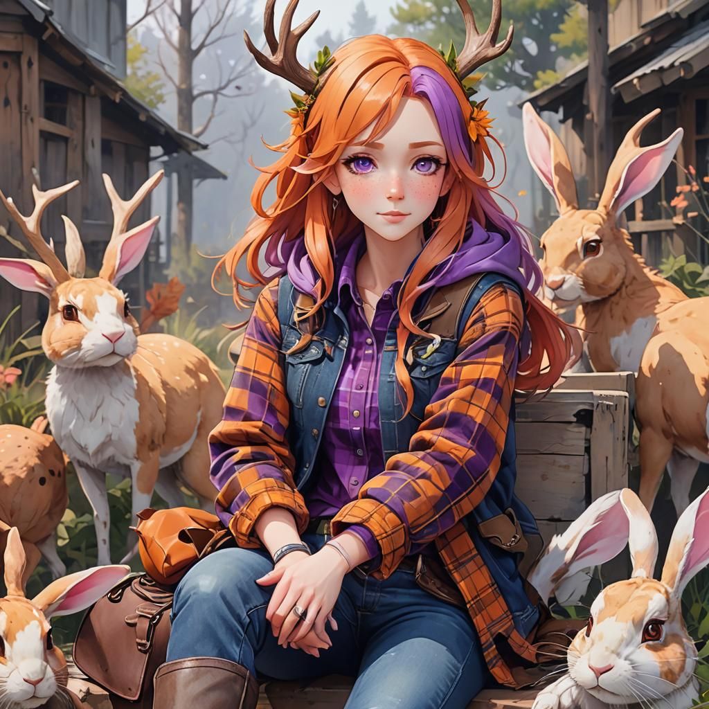 Anime Dommy Mommy with Flannel and Cowboy Boots