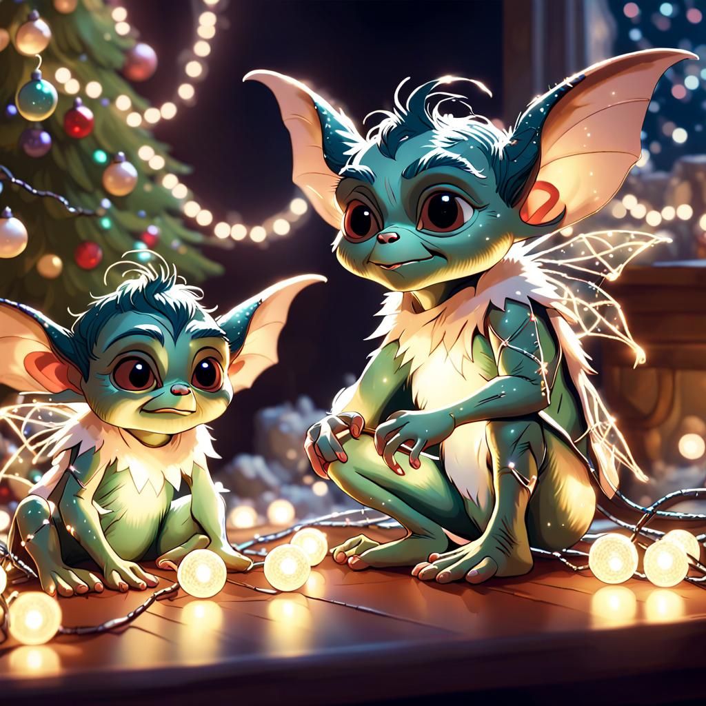 Gremlins in Fairy Lights: Dark Fantasy Art