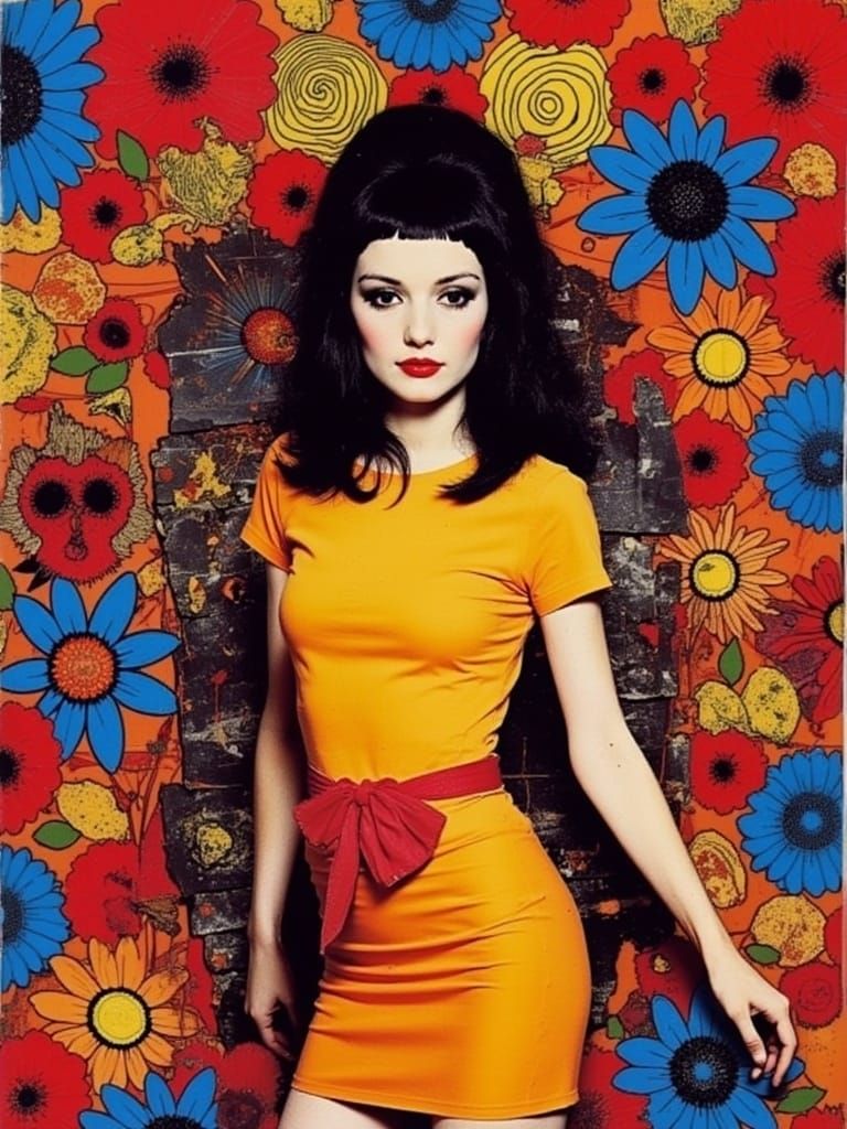 1960s Fashion Model Photography in Psychedelic Autochrome St...