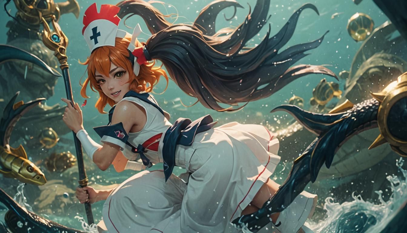 League of Legends Nami as Fantasy Ocean Nurse