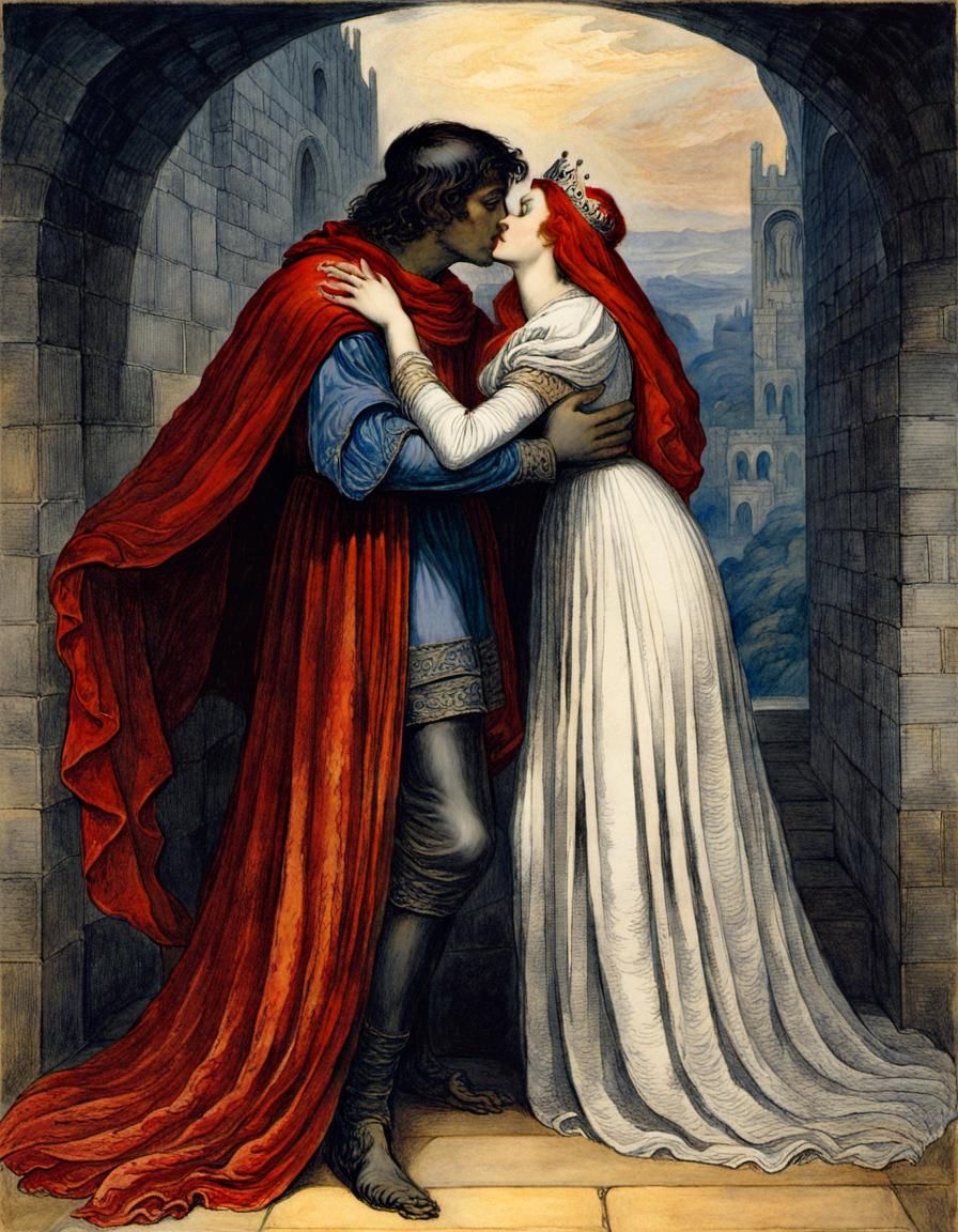 Paolo and Francesca da Rimini in Gothic Style