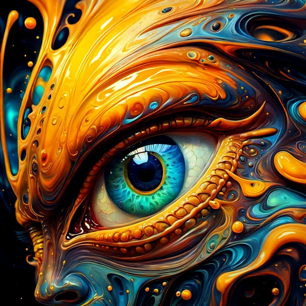 Abstract Morphing Shapes in a Surreal Landscape