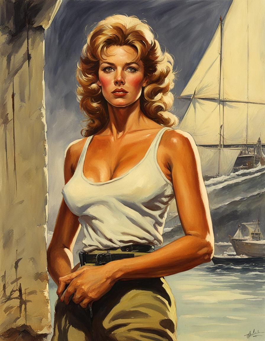 Original Character Portrait in Gray Morrow Style