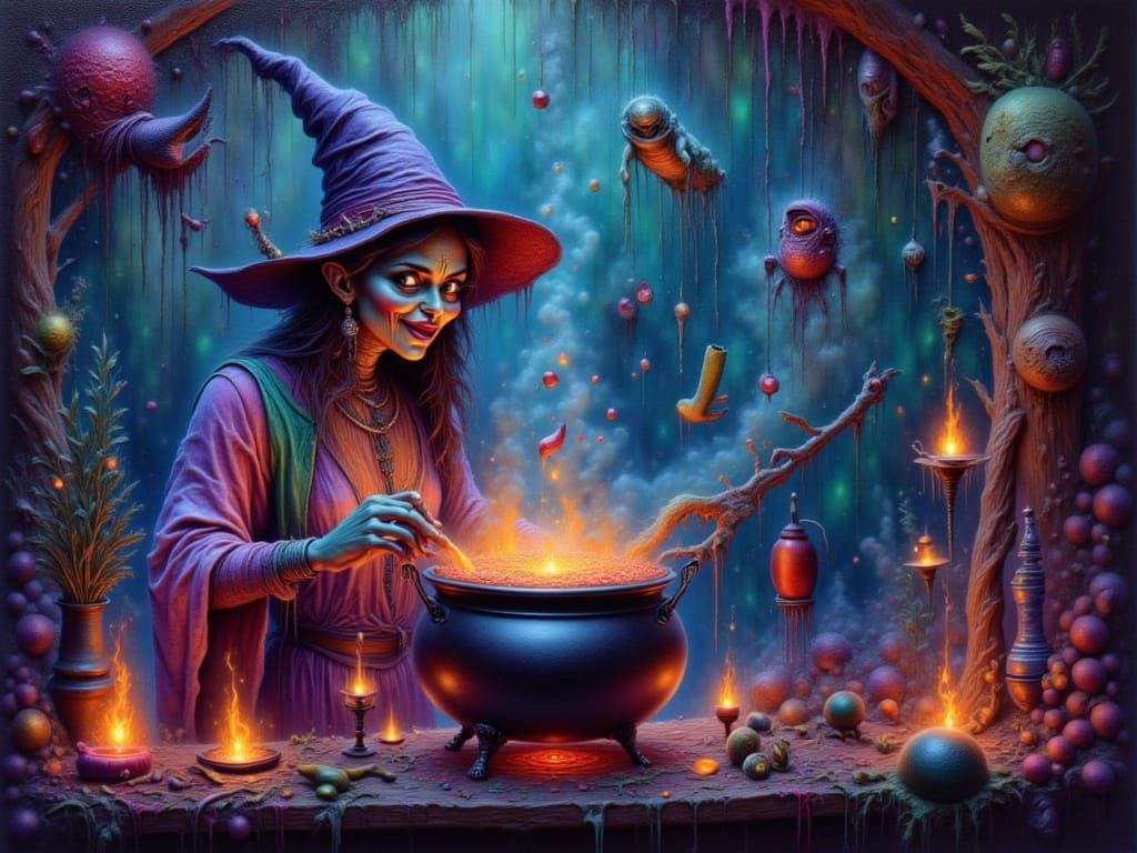 A grotesquely enchanting witch