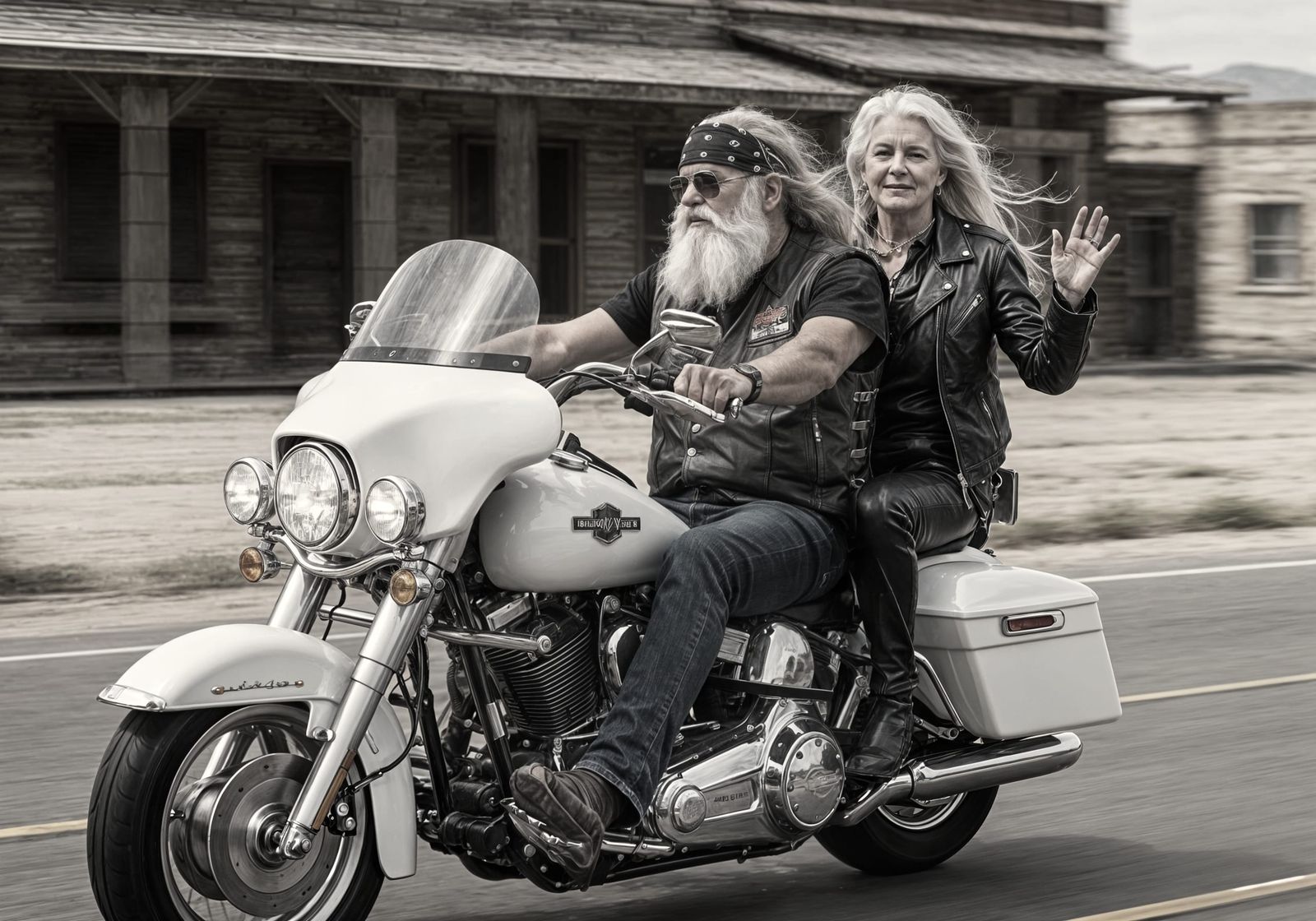 Elderly Couple's Road Trip on Route 66