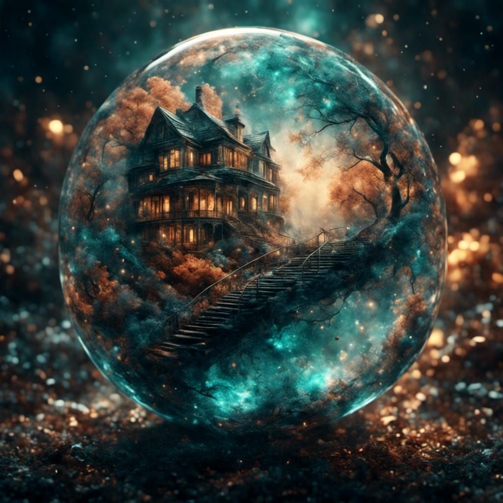 Stairs to Glass Sphere of Infinite Thoughts