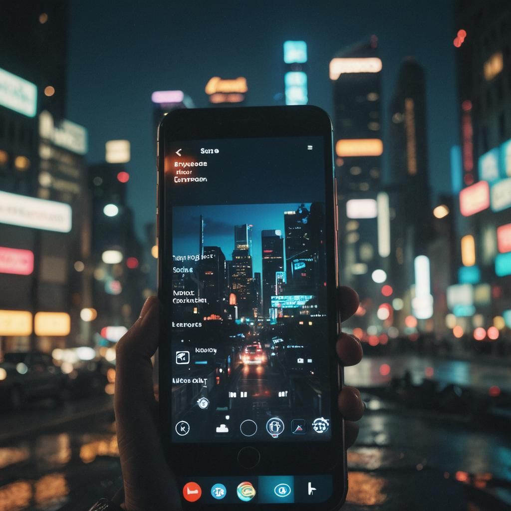 Cell Phone with Unanswered Messages in Film Noir Style