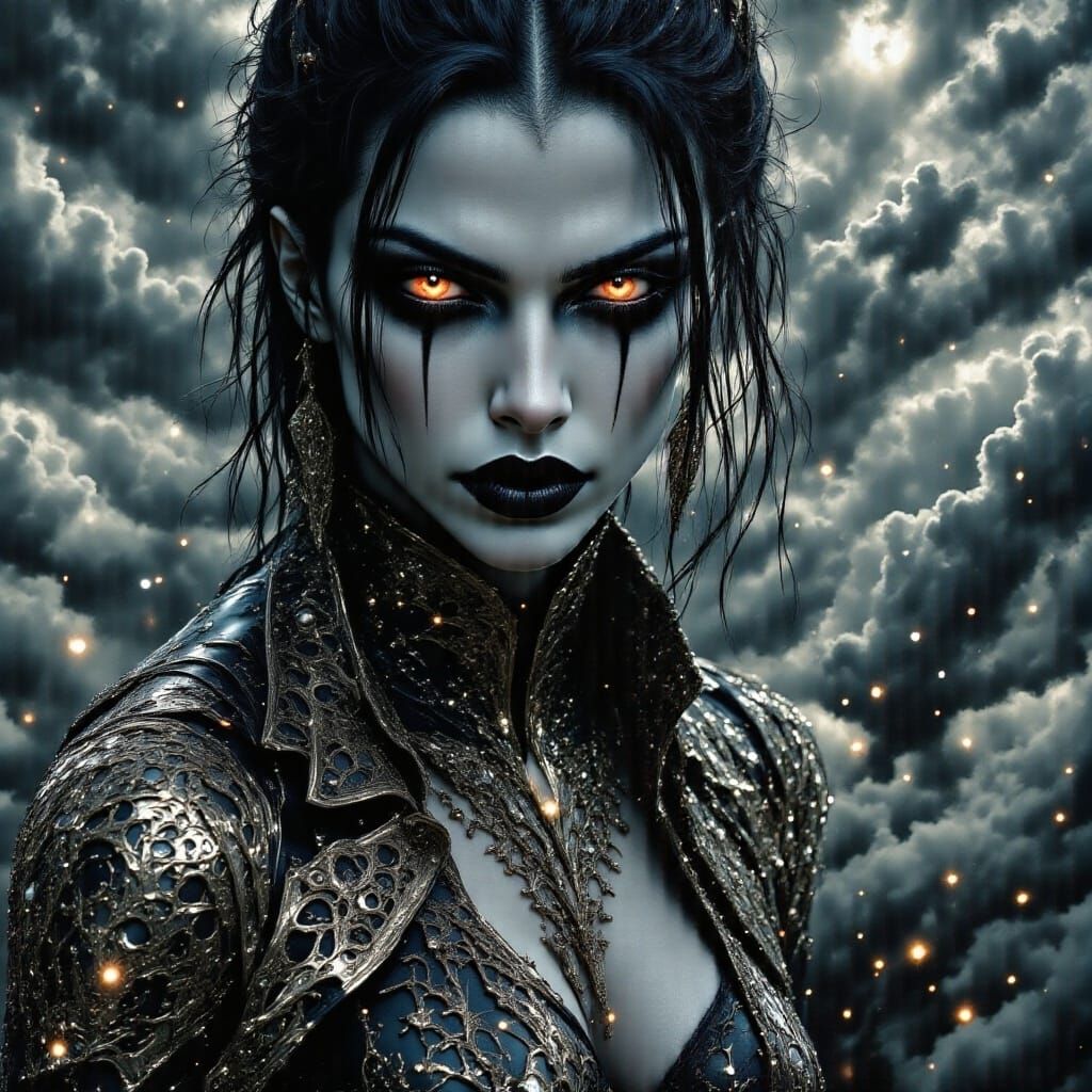 Dark Vampiress Celestial Portrait