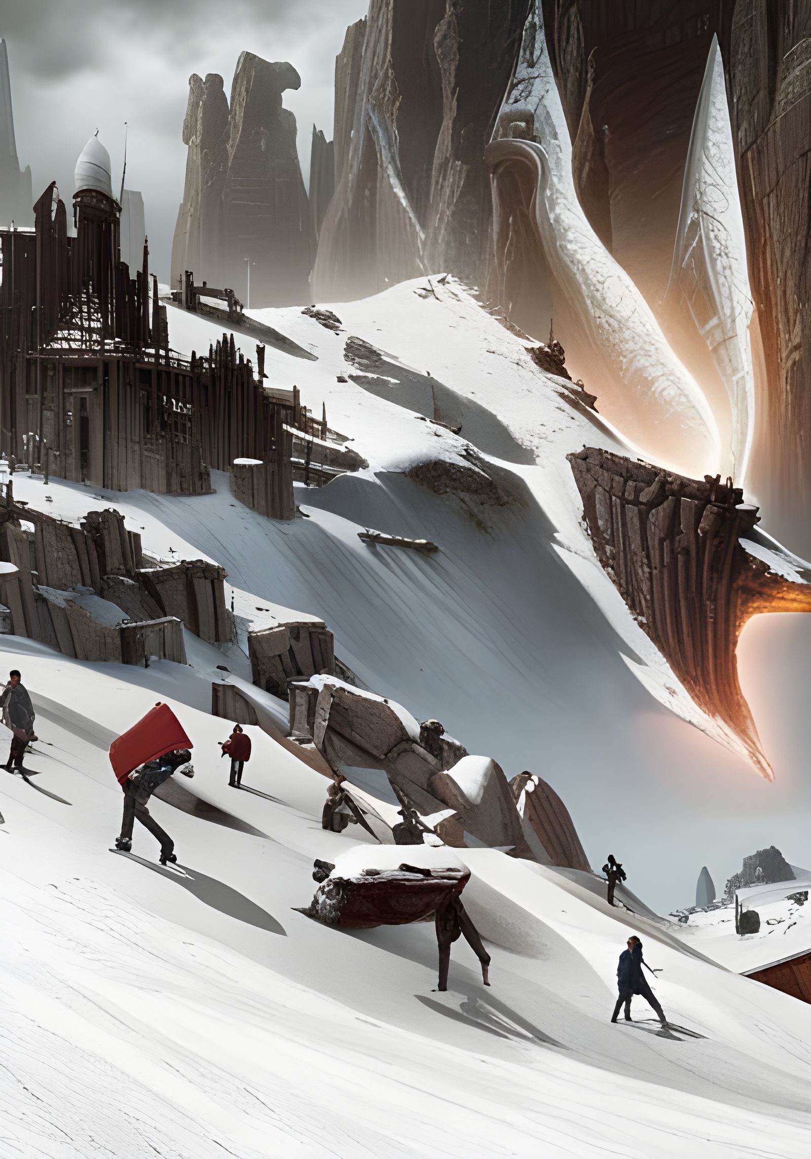 Bizarre Feast: Alien Beings in Futuristic Setting