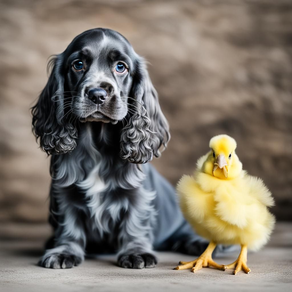 Puppy and a chicklet