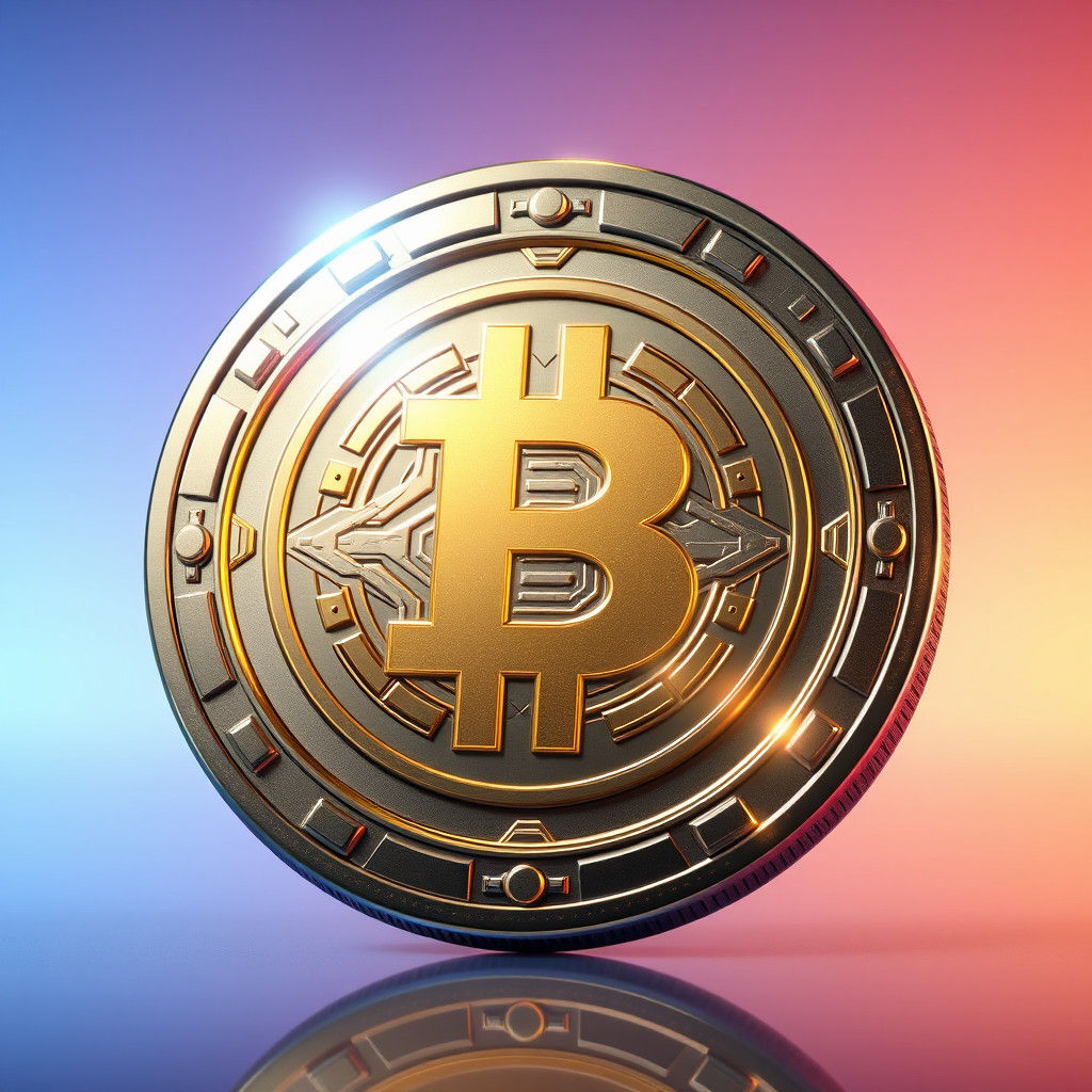 Futuristic Coin in Hyper-Realistic Style