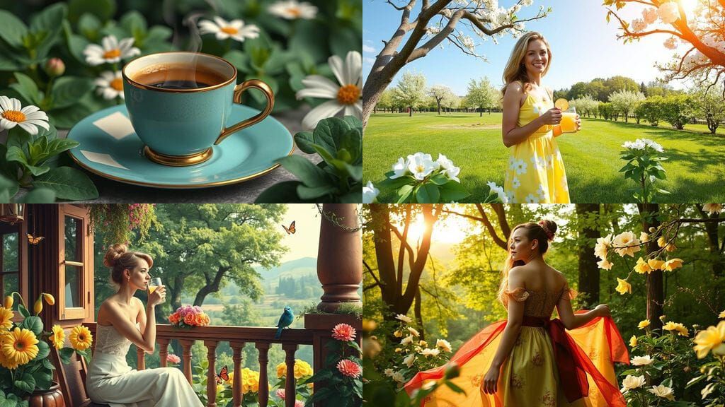 Enchanted Teacup with Blueberry Swirl