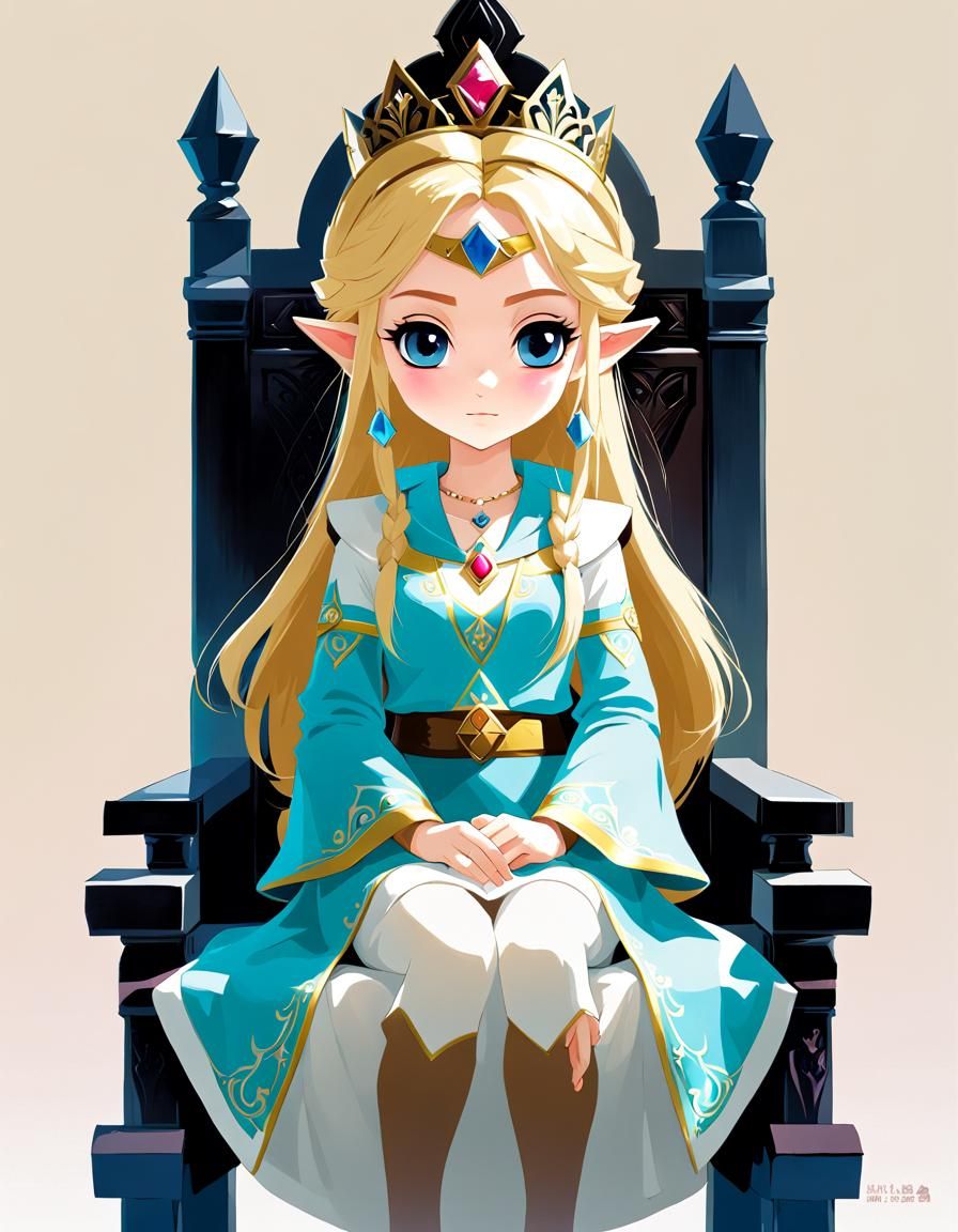 Chibi Princess Zelda Anime Illustration