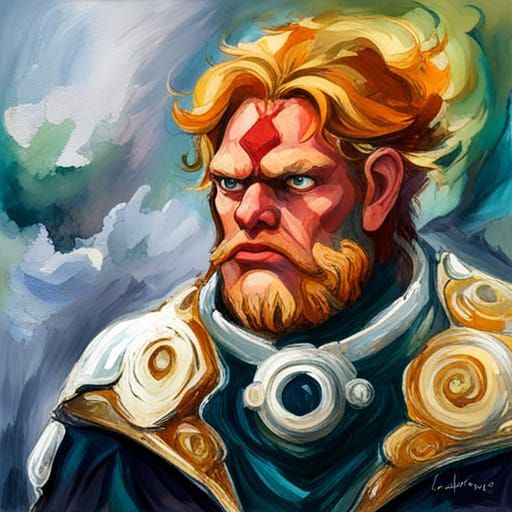 Ganondorf: Gerudo King in Gouache Style