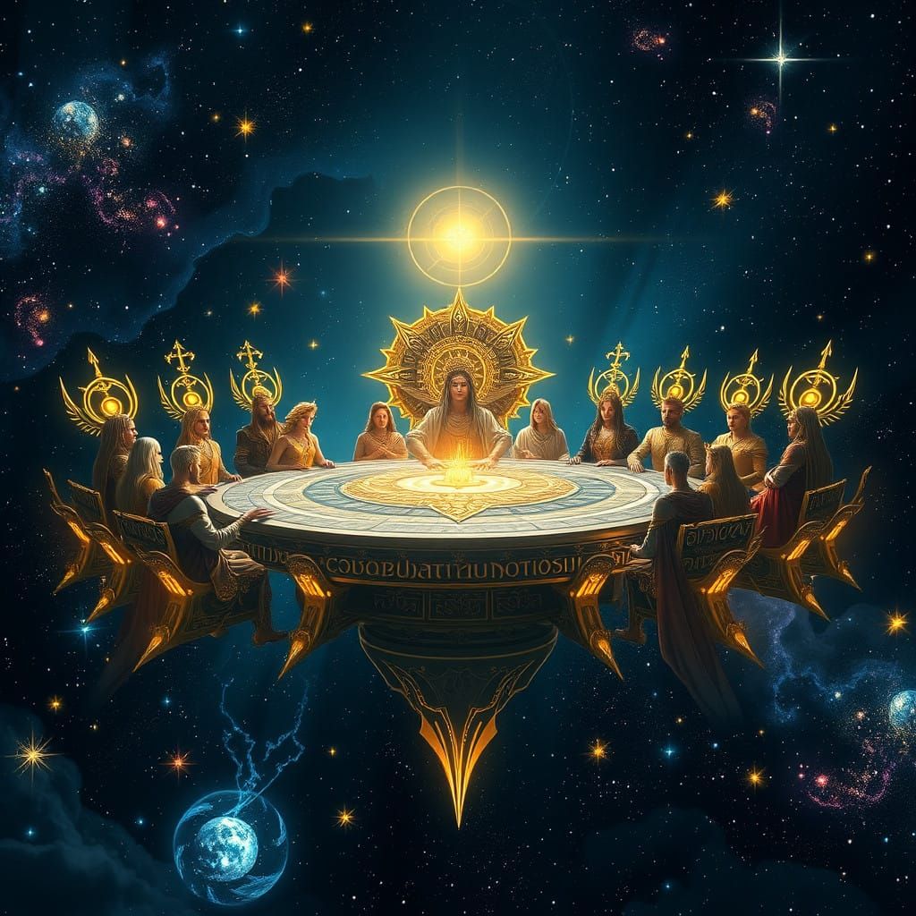 Divine Assembly in Celestial Harmony