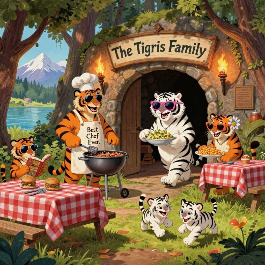 Tigers Family BBQ in Forest Lair