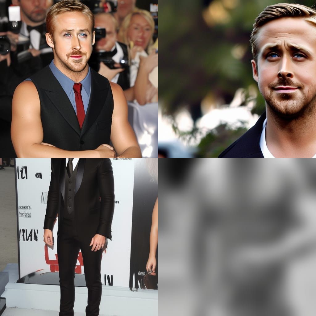 AI Generated Portrait of Ryan Gosling