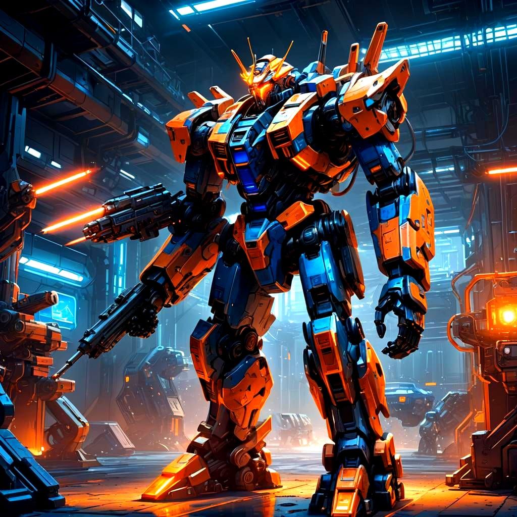 Mecha Robot in Scientific Research Base