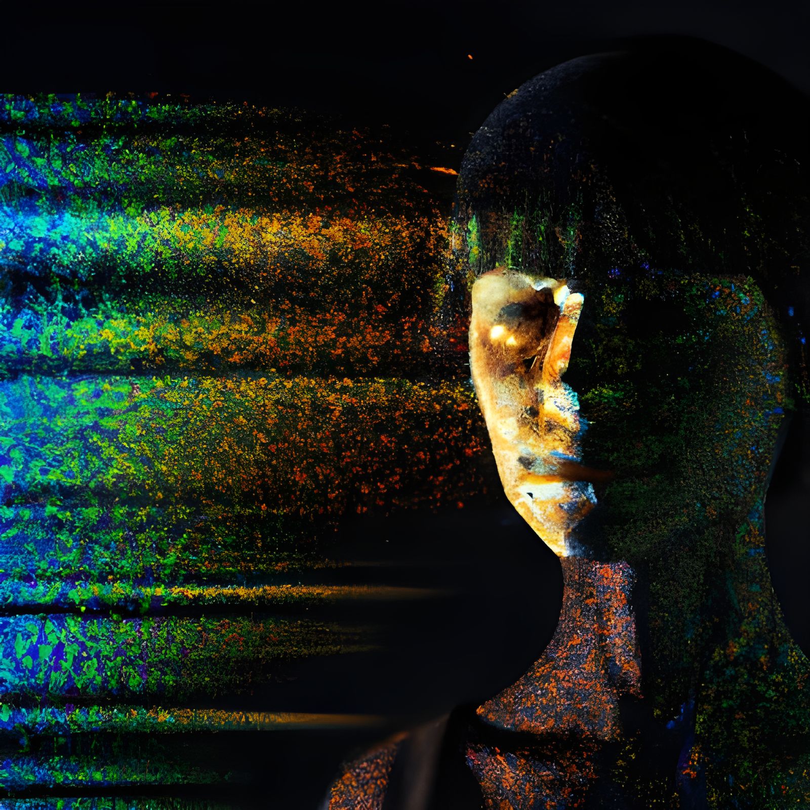 Spectrogram Portrait in Hyperdetailed Style