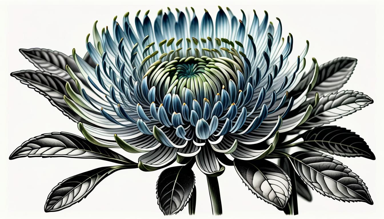 Botanical Ink Drawing: Delicate Plant Life Art