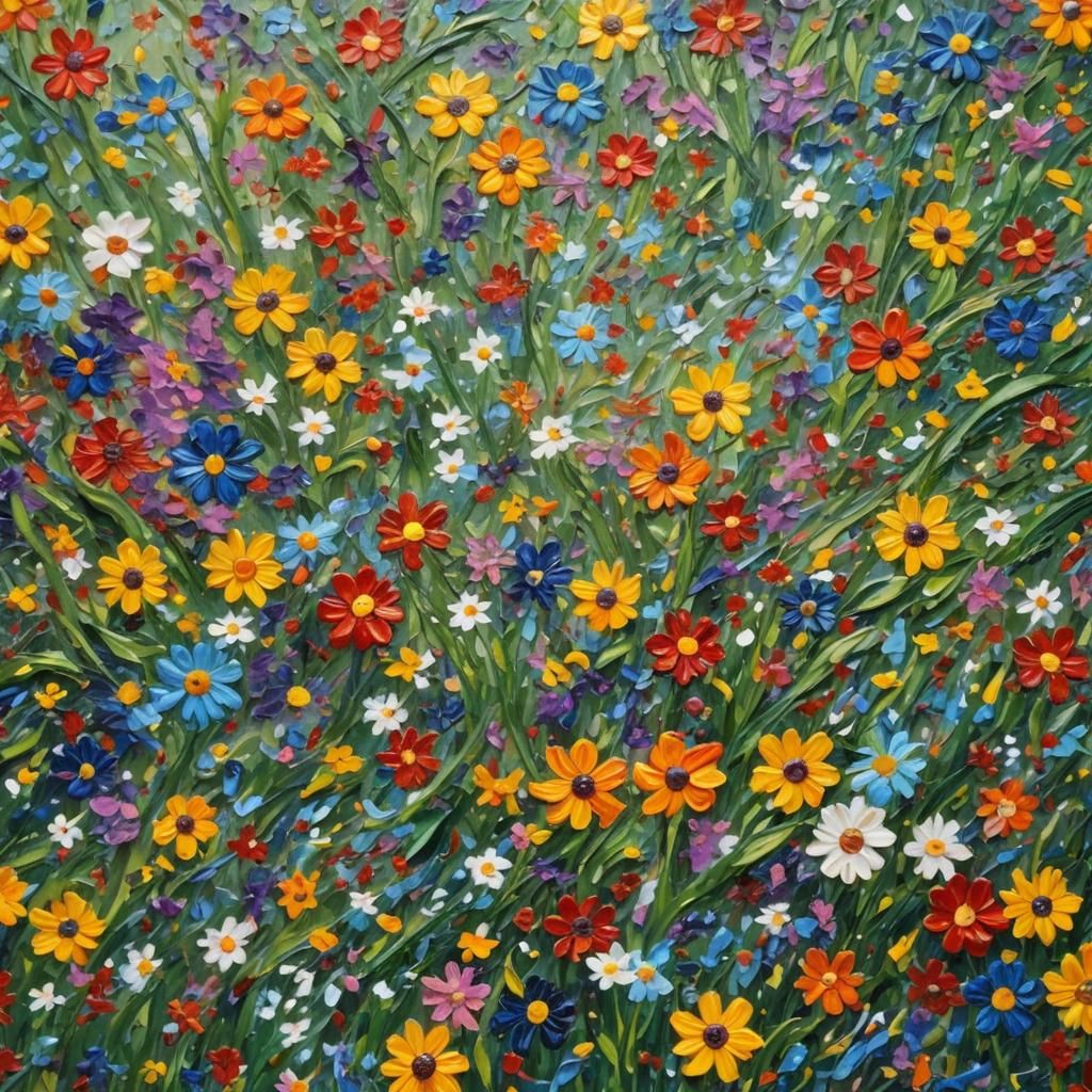 Vibrant Life Forms Emerge in Expressionist Oil Painting