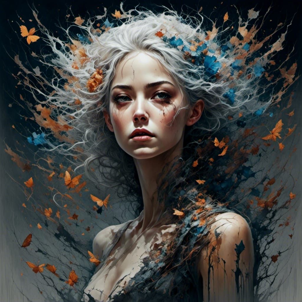 Jinx and Vi Portrait in Dystopian League of Legends