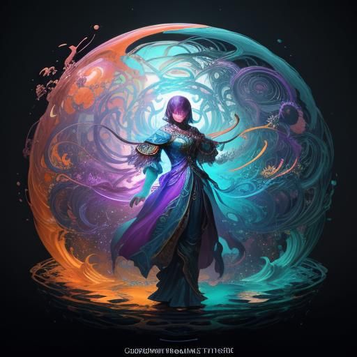 Surreal Dream Weaver in Art Nouveau Style