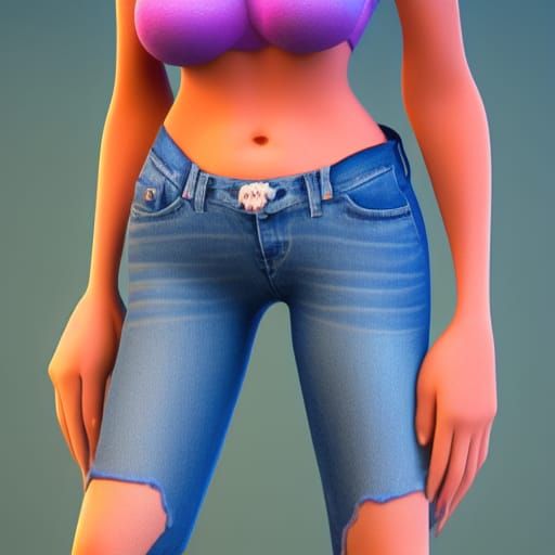 Cartoon Mom in Pixar Style with Bright Backdrop