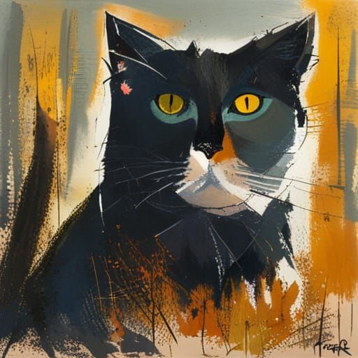 Cat in Abstractionist Style
