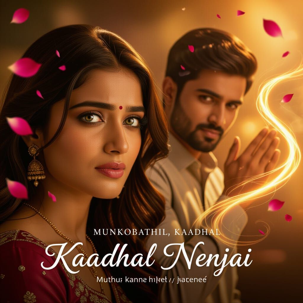 South Asian Woman's Emotional Portrait in Golden Light