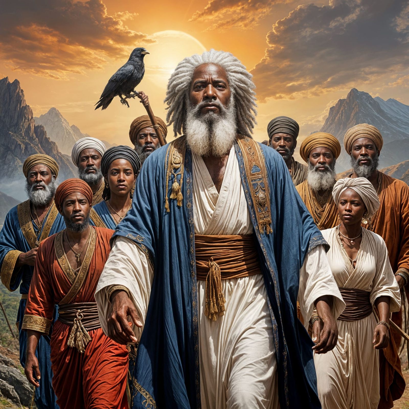 Moses Leads the Israelite Exodus in Elegant Attire, Set Agai...