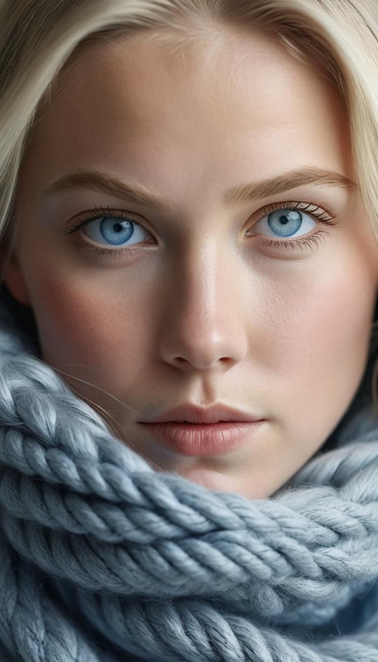 Contemplative Norwegian Woman Portrait in Soft Colors