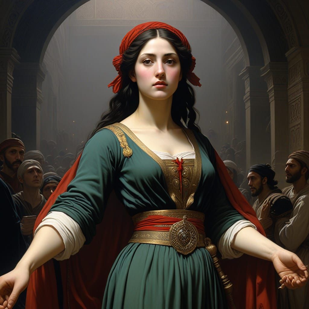 Samara Morgan's Ominous Ascent: An Oil Painting