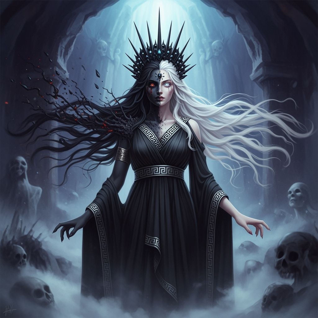 Melinoë: Greek Goddess of Nightmares in Digital Matte Painti...