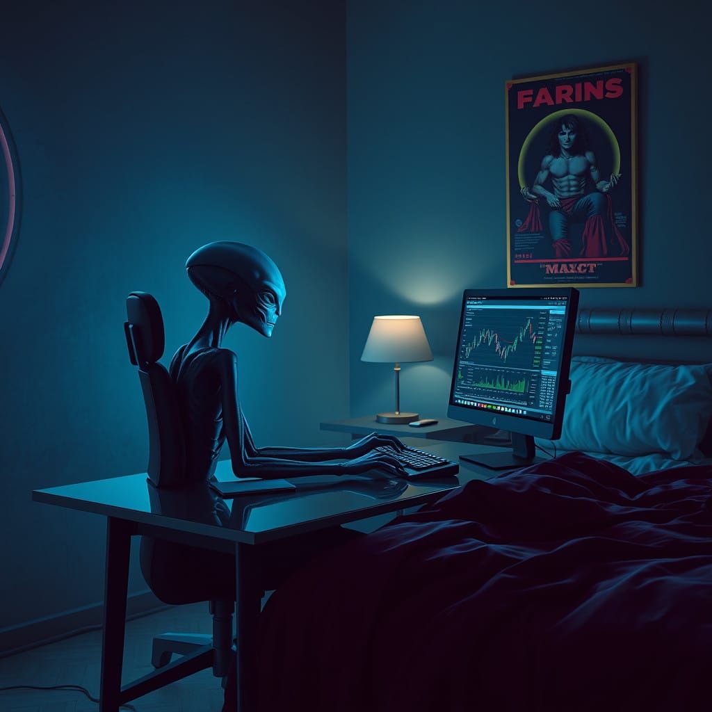 Martian Trader in Intergalactic Market Bunker