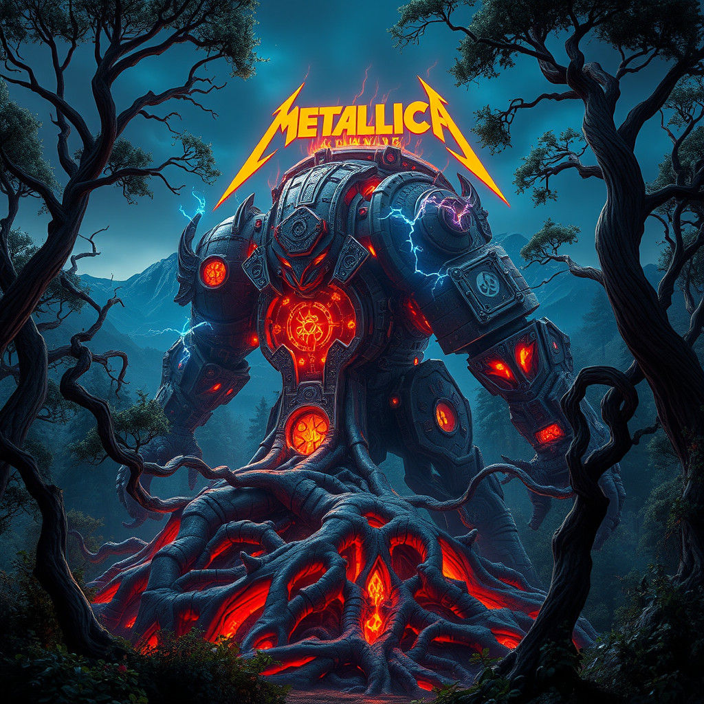 Metal Behemoth Rises in Ancient Forest