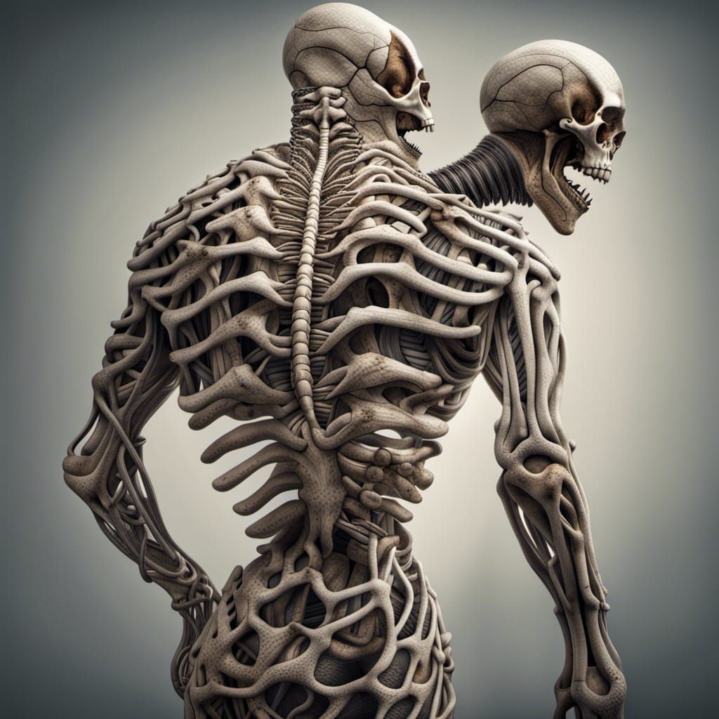 Human Spine Transforms to Snake Skeleton