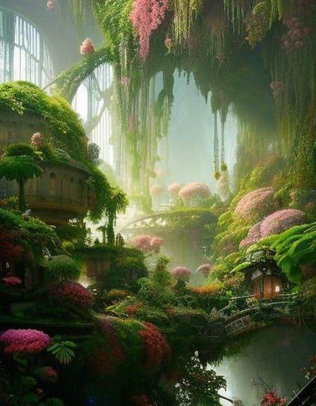 Mysterious Glass Orb in Whimsical Fantasy World