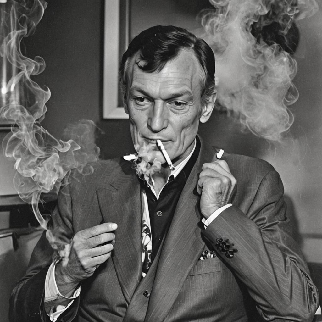 Man Smoking Pipe in Robe