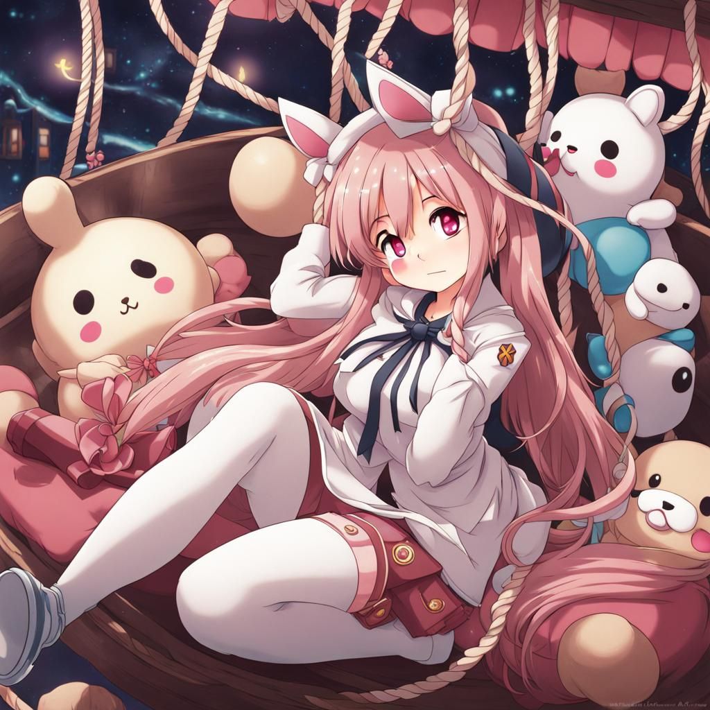 Anime Style Character Tied Up