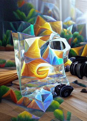 Iridescent Infinite Glass Stipple Painting in 8K