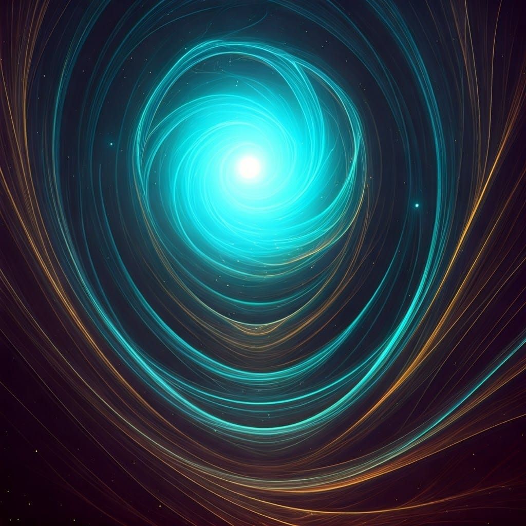 Ethereal Mystic Aura in Vibrant Turquoise and Iridescent Hue...